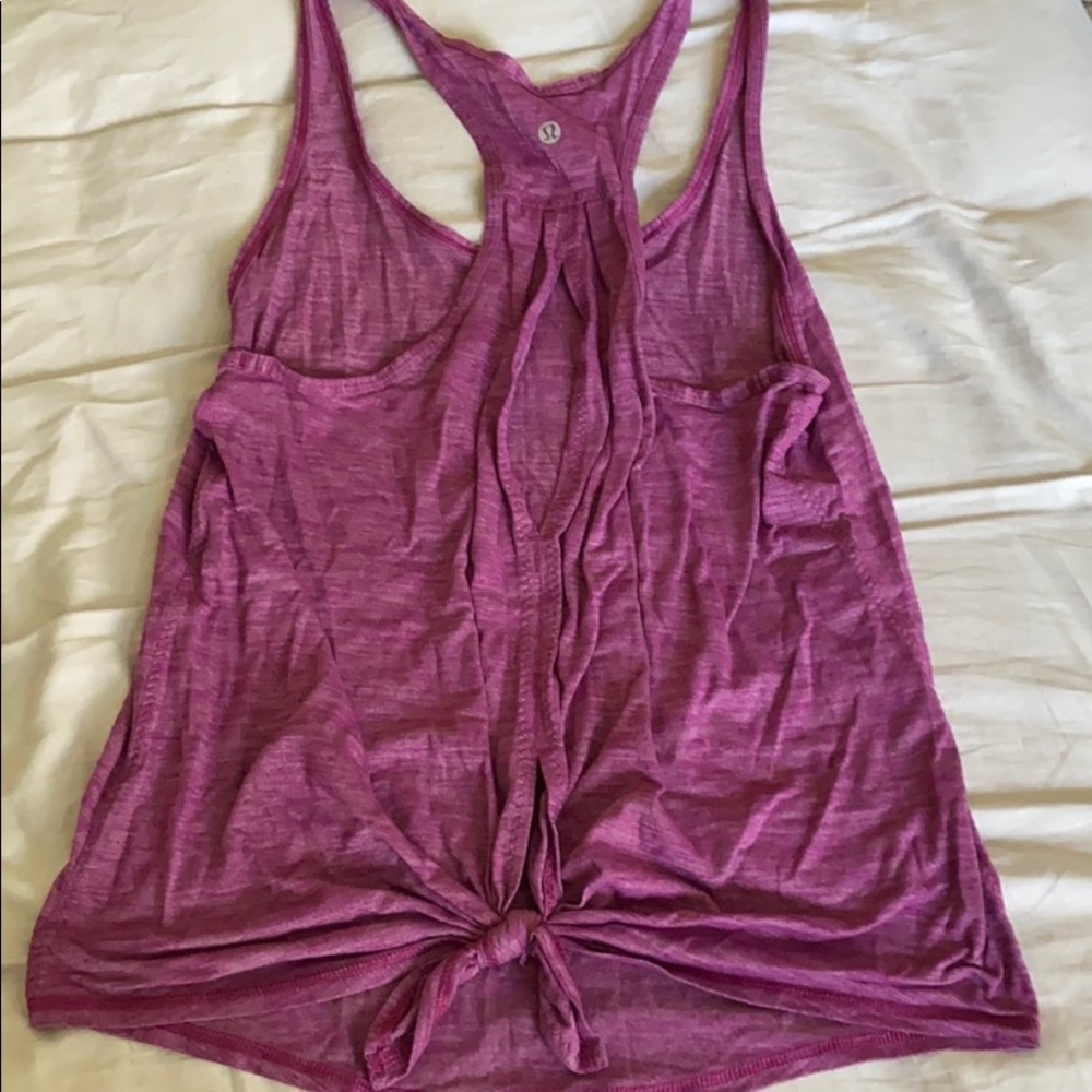Lululemon tie back tank top